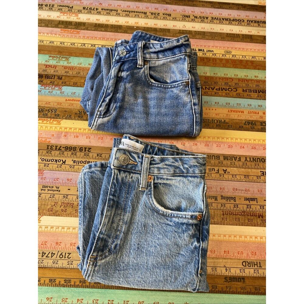 ZARA Pac Sun Women's 24 00 High Rise Jegging Distressed Lot of 2 Jeans Denim - Picture 2 of 14